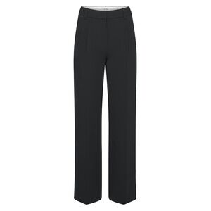 Aritzia Effortless Pant Crepette | Black High Waisted Tailored Trouser | Size 12